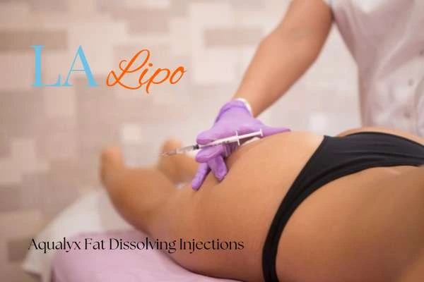 Woman having fat dissolving injections Royal Tunbridge Wells on thighs
