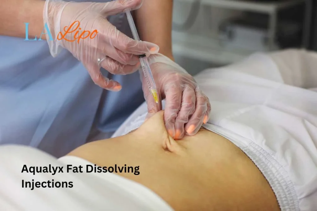 woman having fat dissolving injections Royal Tunbridge Wells in the stomach