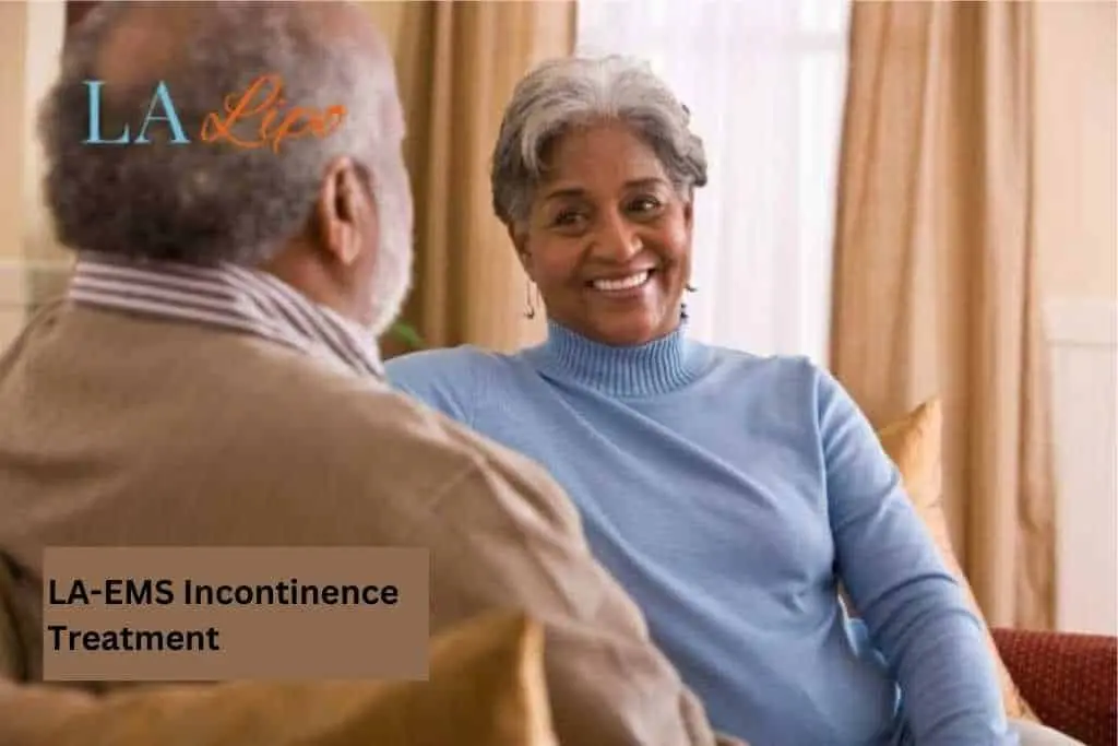 Couple sat smiling at each other - LA-EMS treatment Royal Tunbridge Wells
