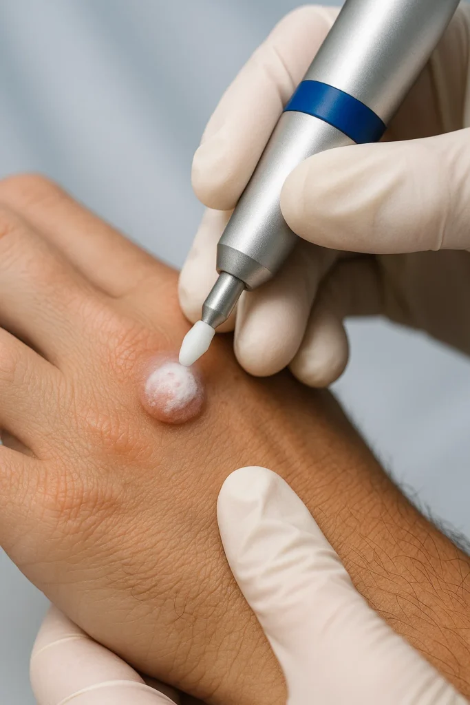 example of wart removal Royal Tunbridge Wells using cryopen