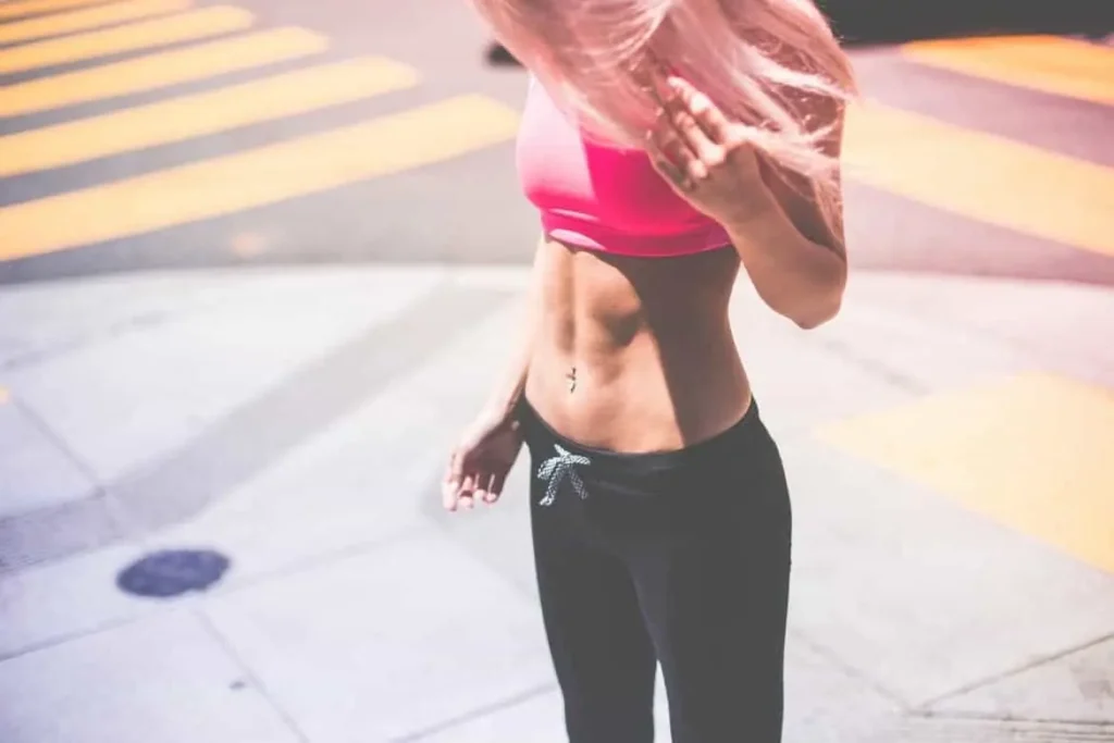 Woman with toned stomach after LA-EMS Body Sculpting Treatment Royal Tunbridge Wells