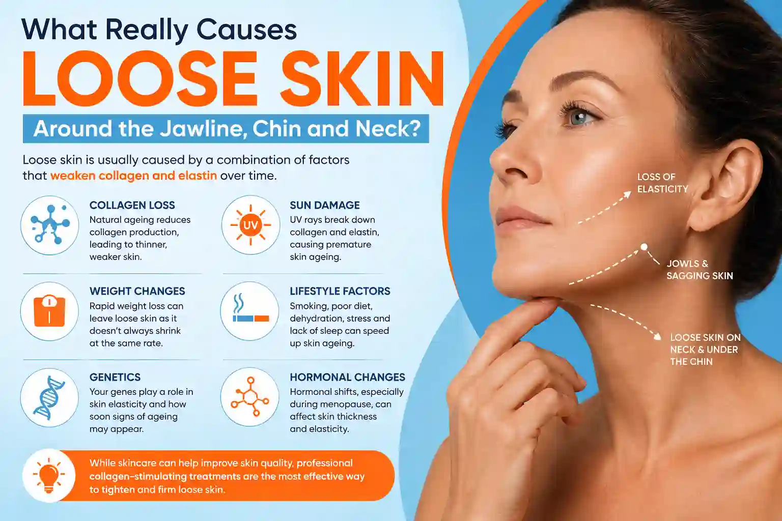 What Really Causes Loose Skin Around the Jawline, Chin and Neck Royal Tunbridge Wells?